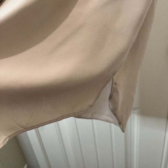 Rachel Zoe Tan Button Up Sleeveless Tunic Top Blouse Womens Size S Collared - Picture 5 of 10